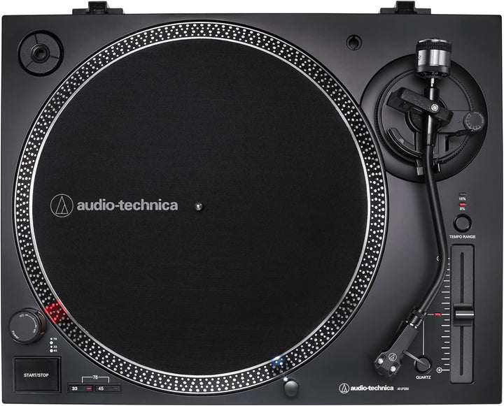 Audio-Technica AT-LP120XUSB-BK Plattenspieler mit Direktantrieb (Analog & USB), vollständig manuell,