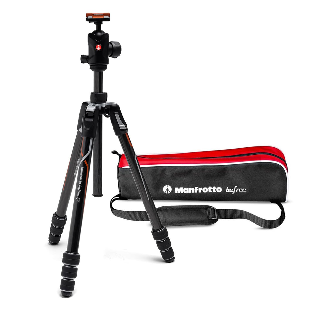 Manfrotto MKBFRTC4GTA-BH Befree GT Carbon Alpha Reisestativ Twist (Drehverschluss) mit Kugelkopf, in
