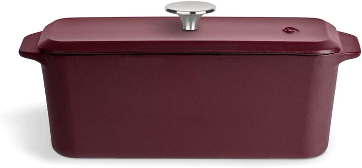 Springlane Kitchen Kastenform Gusseisen mit Deckel 3L, Emaillierte Brotbackform für saftiges Brot, P