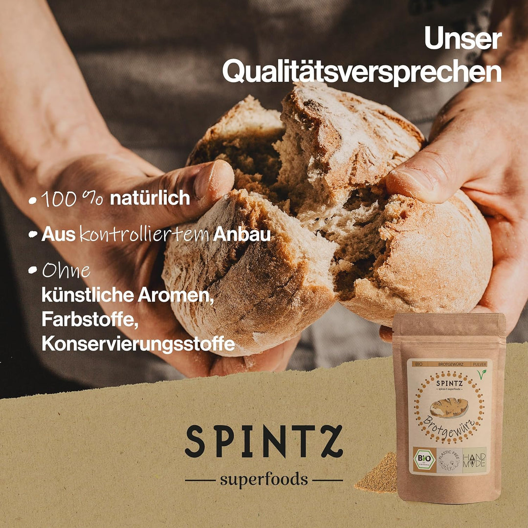 SPINTZ® | Bio Brotgewürz 1000g | Gewürz für Brot Backmischung | Brot Gewürzmischung | 100% natürlich