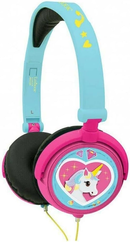 Lexibook, Einhorn, Stereo-Kopfhörer, kindersichere Lautstärke, klappbar und einstellbar, rosa/blau,