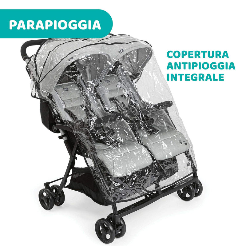 Chicco OHlalà Twin Geschwisterwagen von Geburt bis 15 kg,Kinderwagen für Zwillinge und Geschwister,V