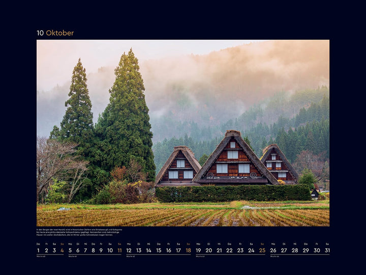 Japan - KUNTH Wandkalender 2026: Hochwertiger, bildstarker Kalender mit Spiralbindung im Grossformat