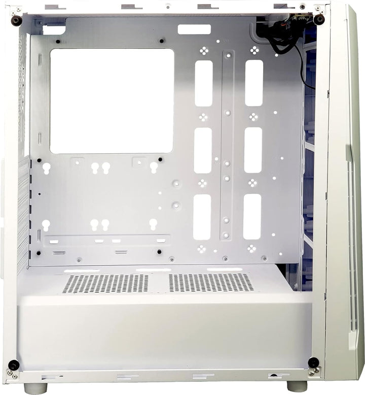 Xilence Xilent Blade X512.W.RGB Gaming PC Gehäuse, RGB ATX Midi Tower, weiss/schwarz