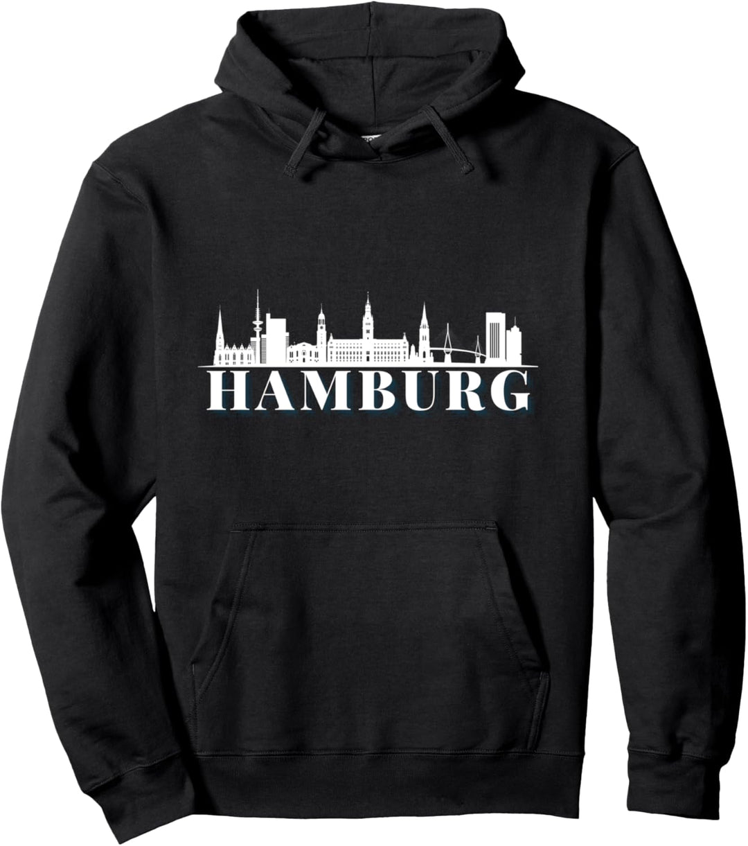 HAMBURG Skyline 3D Schrift, norddeutsch und Moin Hamburg Pullover Hoodie