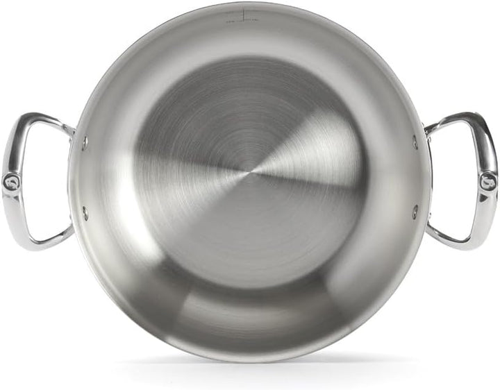 De Buyer - Servierpfanne AFFINITY aus mehrlagigem Edelstahl - mit Deckel - 28 cm Durchmesser - 3754.