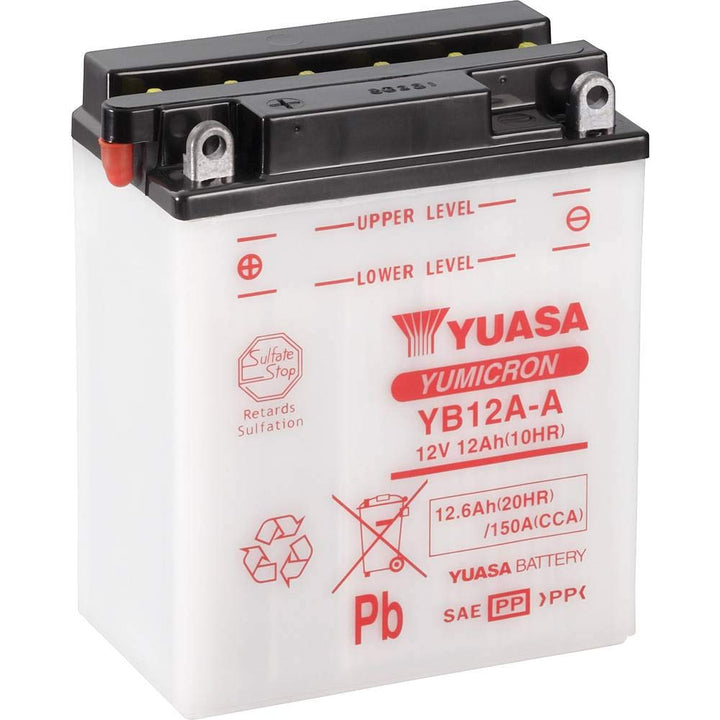 YUASA BATTERIE YB12A-A offen ohne Saeure