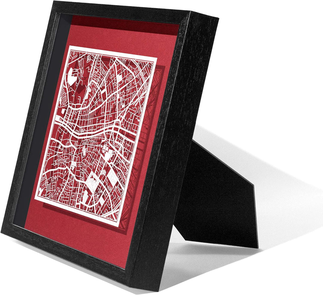O3 DESIGN STUDIO - Marco de Papel para mapas, 22,8 x 22,8 cm, en Caja de Regalo, Fondo, autocambiant