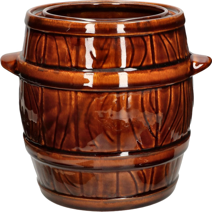 KOTARBAU® Tontopf Hermetisch Verschliessbar 3,5 L zum Gären mit Deckel + Holzzange Gratis, 3,5 L