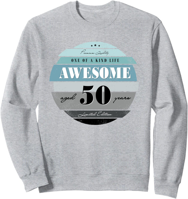 50th Birthday Gifts Retro Vintage Awesome Aged 50 years old Sweatshirt