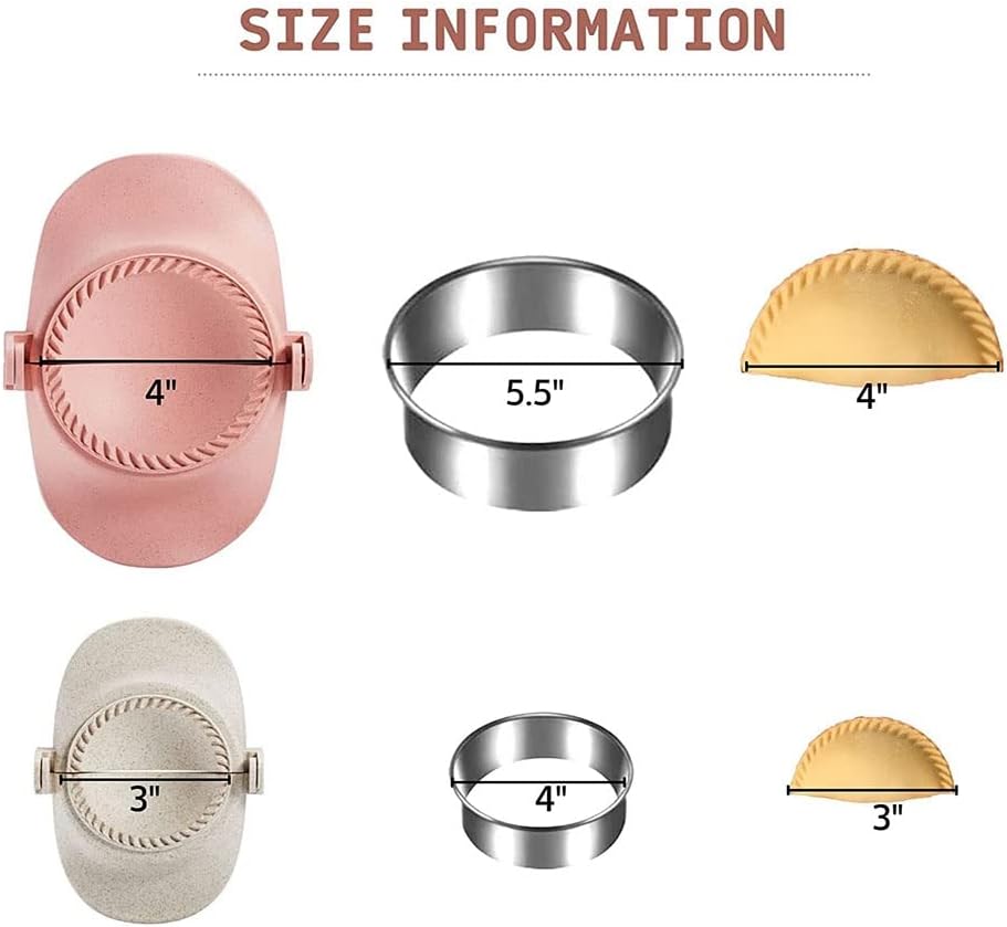 berjalan Dumpling Maker, Dumpling Dough Press Form Set mit Ringschneider und StopflöFfel, KüChenhelf