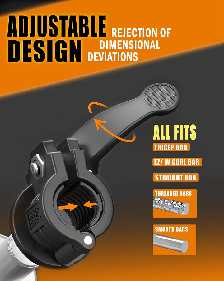 MAXRICH Langhantel-Clips, 5,1 cm oder 2,5 cm, mehrere Grössen, Gewichtsclips, olympisches Langhantel