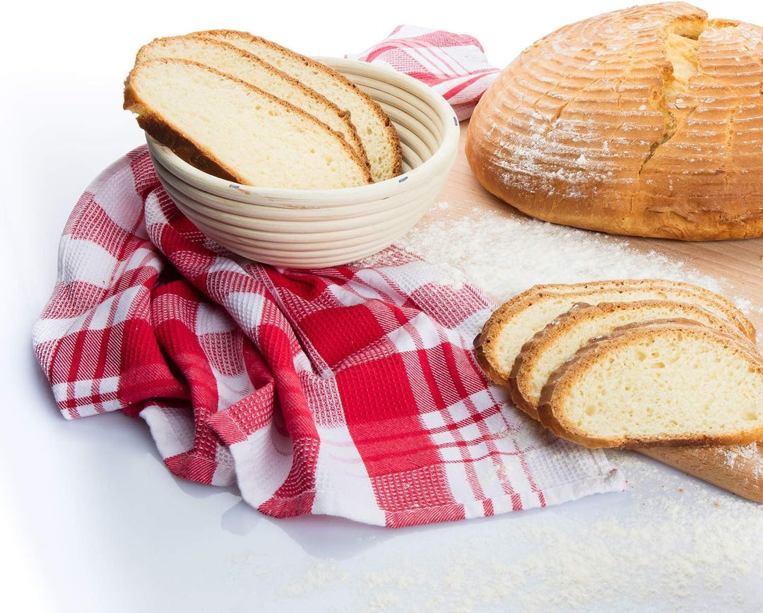 Westmark Gärkörbchen, Für 1000 - 1500g Brotteig, Rund, Durchmesser: 20,5 cm, Peddigrohr, Hellbeige,