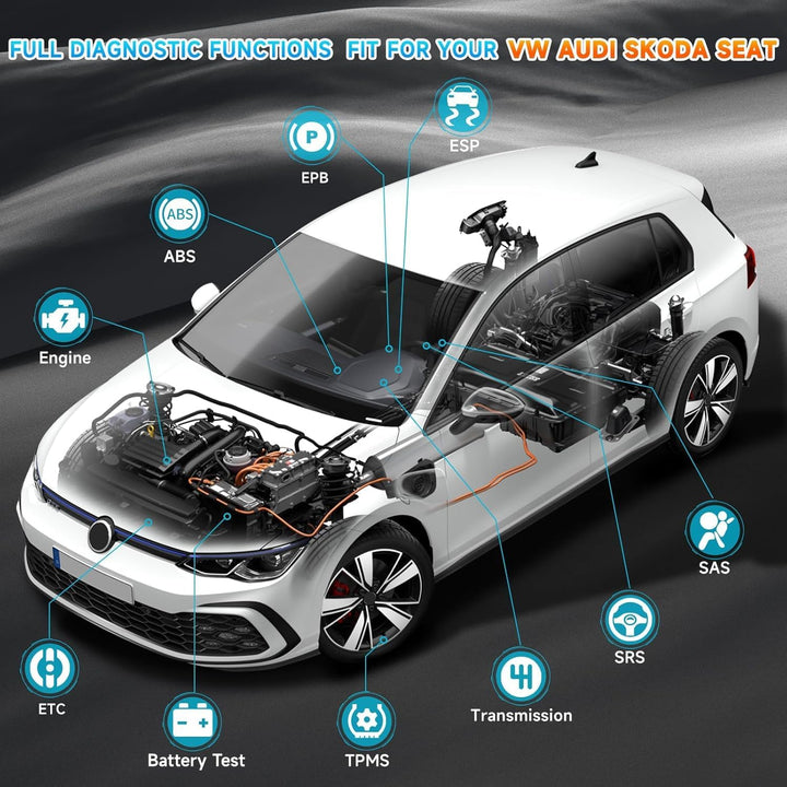 ANCEL BD500 Alles System OBD2 Bluetooth 5.0 Adapter für VW/Audi/Skoda/Seat Auto Diagnose EOBD OBDII