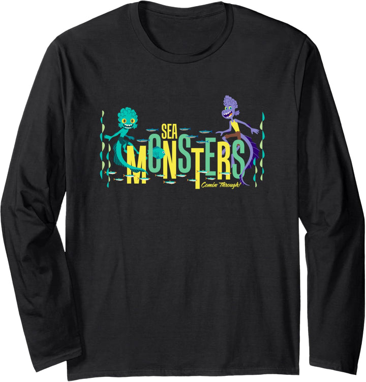 Disney Pixar Luca & Alberto Sea Monsters Text Langarmshirt