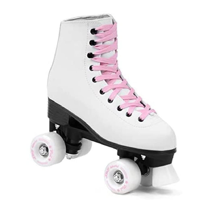 SMJ sport Damen Klassische Retro Rollschuhe | ABEC7 Kugellager | Mint Rosa Mädchen Classic Roller Sk