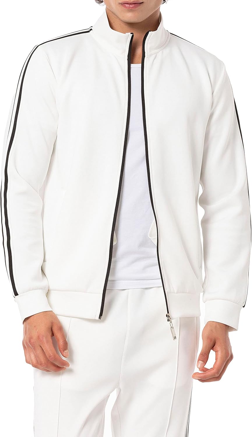 Redbridge Herren Sweatjacke mit Reissverschluss Sweatshirt Trainingsjacke S Ecru, S Ecru