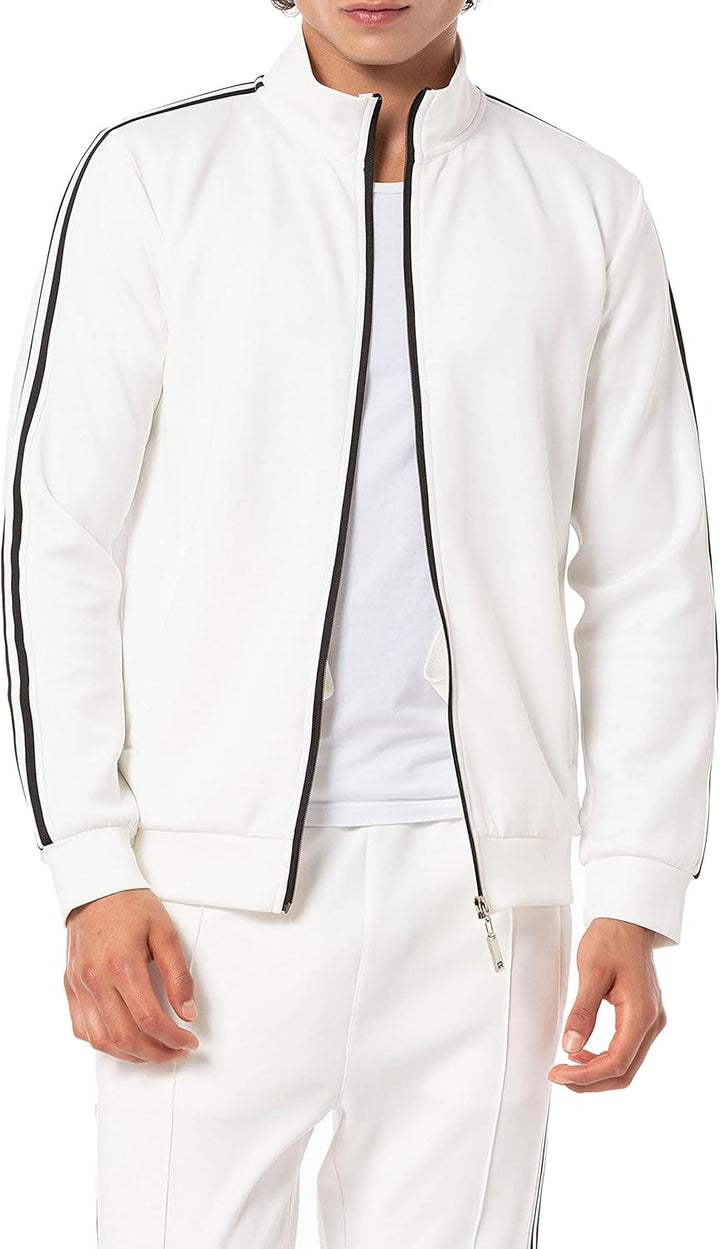 Redbridge Herren Sweatjacke mit Reissverschluss Sweatshirt Trainingsjacke S Ecru, S Ecru