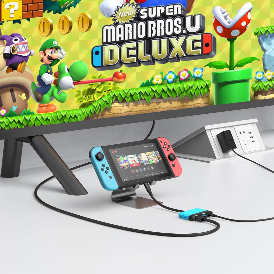 Switch TV Dock für Nintendo Switch/OLED, 3 in 1 Switch Portable Dock mit 4K HDMI, USB 3.0 Port, Type