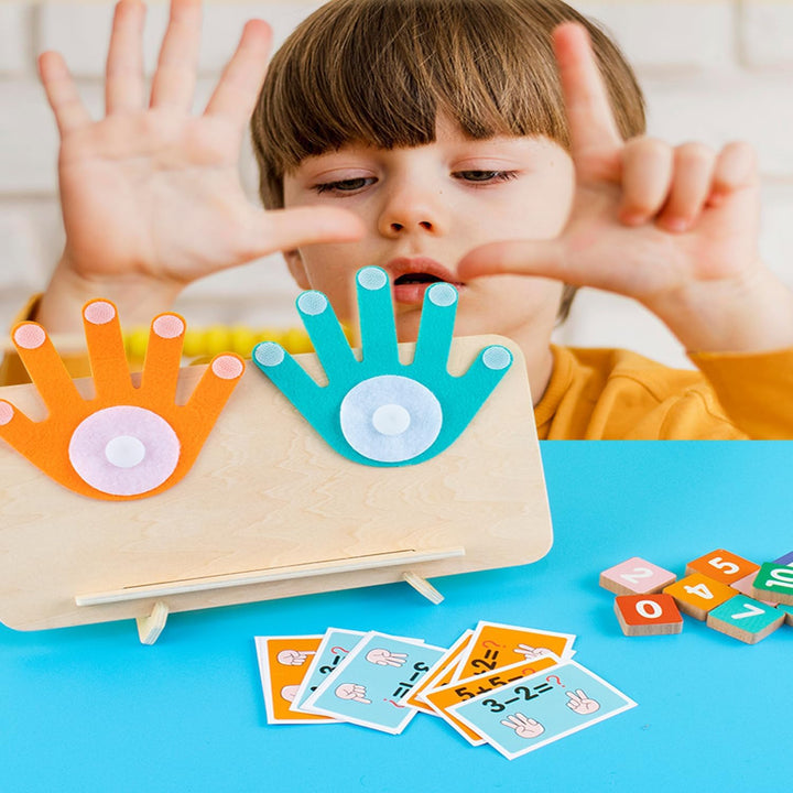 Holz Mathe Spielzeug Zählen Lernen für Kinder,Mathe Montessori Spielzeug Spiele,Lernspiele Kinderspi