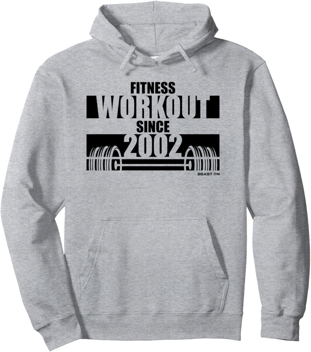 Fitness Workout since 2002 Gym Krafttraining seit 2002 Pullover Hoodie