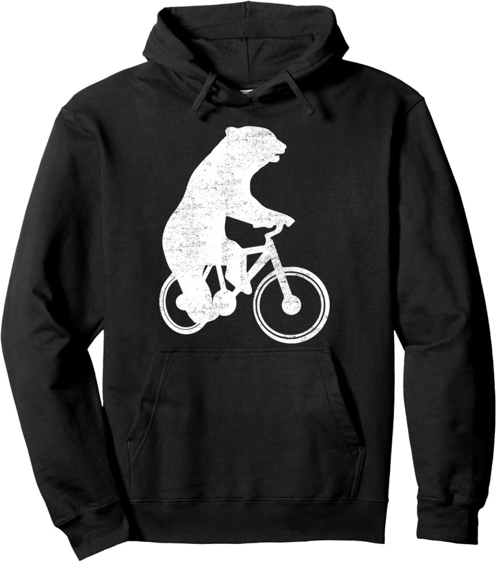 Berlin Fahrrad Bär retro lustiges Motiv Pullover Hoodie