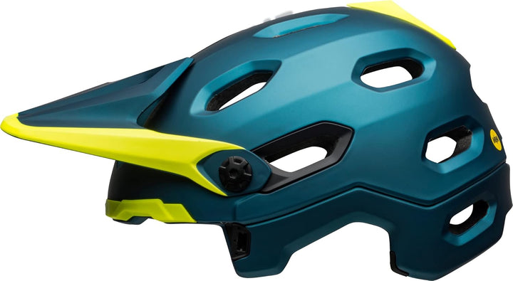 BELL Super DH MIPS Fahrrad Helm blau/gelb 2024 Matte/Gloss Blue/Hi-Viz L, Matte/Gloss Blue/Hi-Viz L