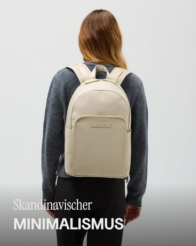 Kapten & Son Rucksack Aalborg in All Black oder Muted Clay | Unisex | Stylischer & Praktischer 12L R