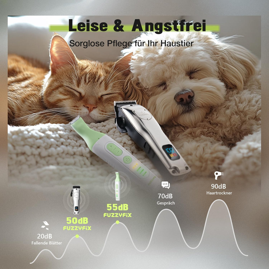 Hundeschermaschine 4 in 1 Set,Schermaschine Hund für Dichtes Fell,Leise Profi Hunde Schermaschinen/P