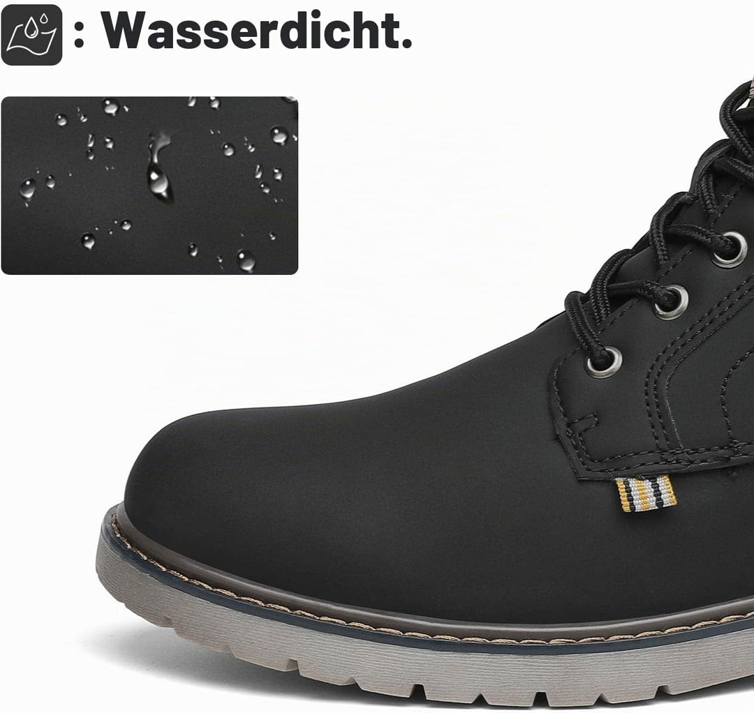 Mishansha Unisex Winterschuhe Winterstiefel mit Warm Gefüttert, Gr. 36-48 37 EU Tinte Schwarz, 37 EU