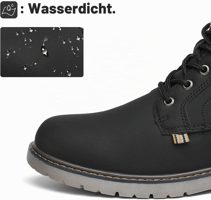 Mishansha Unisex Winterschuhe Winterstiefel mit Warm Gefüttert, Gr. 36-48 37 EU Tinte Schwarz, 37 EU