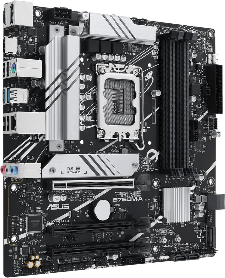 ASUS PRIME B760M-A-CSM Business Mainboard Sockel Intel LGA 1700 (Intel B760, mATX, DDR5 Speicher, 2x