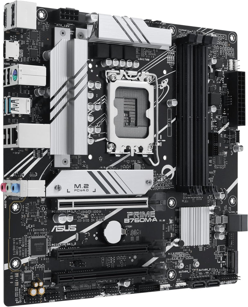 ASUS PRIME B760M-A-CSM Business Mainboard Sockel Intel LGA 1700 (Intel B760, mATX, DDR5 Speicher, 2x