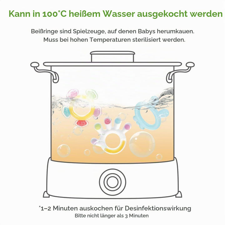 Haakaa Beissspielzeug für Baby, Silikon Beissringe für Babys ab 3 Monate, Baby Beissspielzeug Kauspi