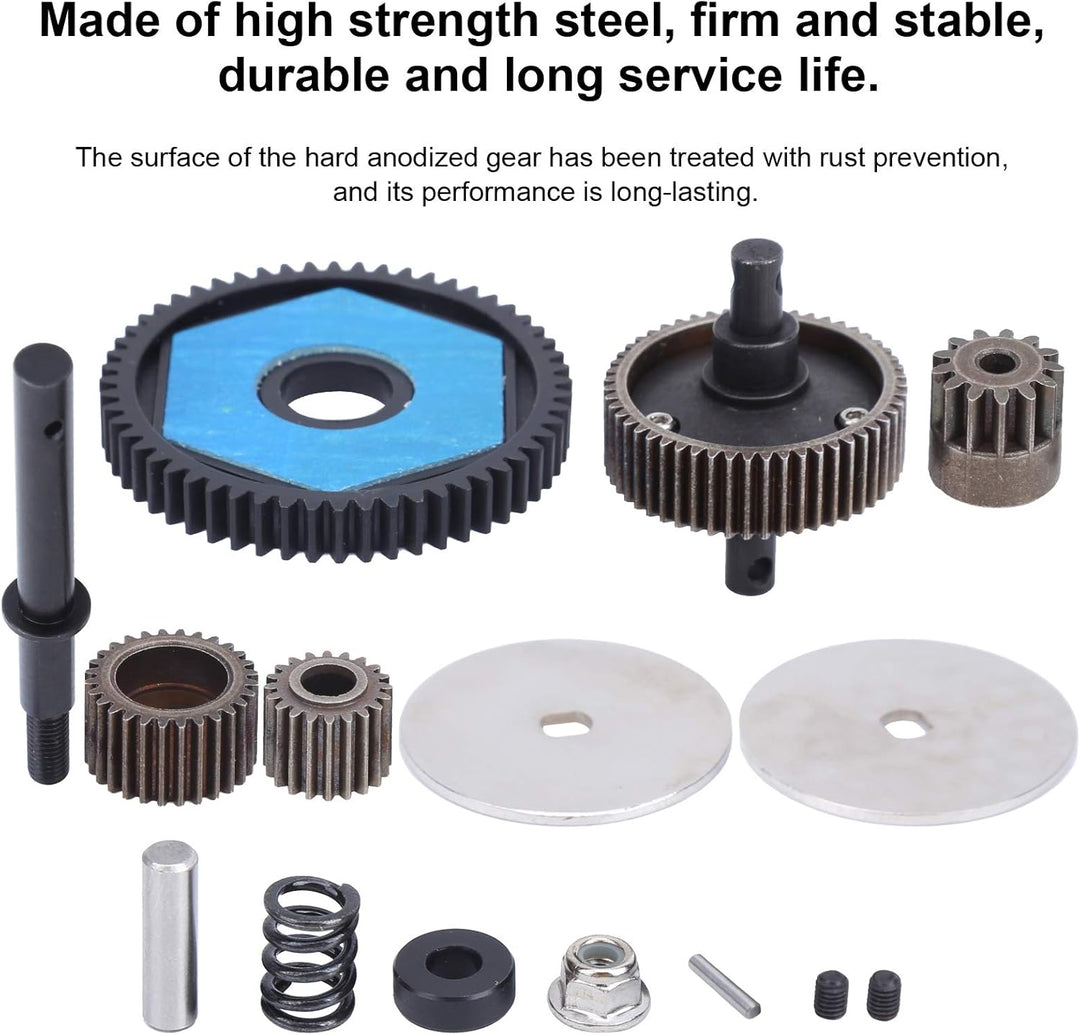 RC Getriebe, Stahl 56T RC Fahrzeug Getriebe Motorgetriebe RC Car Getriebe Mutter Zubehör 56T Hauptza