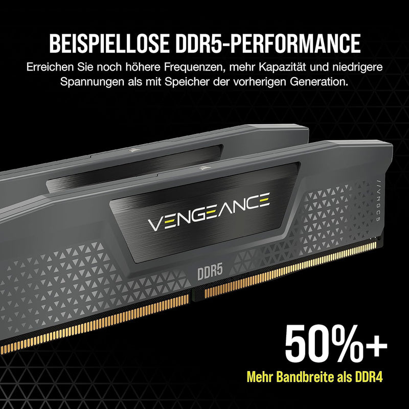 CORSAIR Vengeance DDR5 RAM 64GB (2x32GB) 6000MHz CL30 AMD Expo iCUE Kompatibel Computer Speicher - G