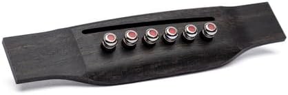 MARTIN LUXE by Martin Stegstifte für Akustikgitarre, Stegstiftsatz für Akustikgitarre, Chrom mit rot