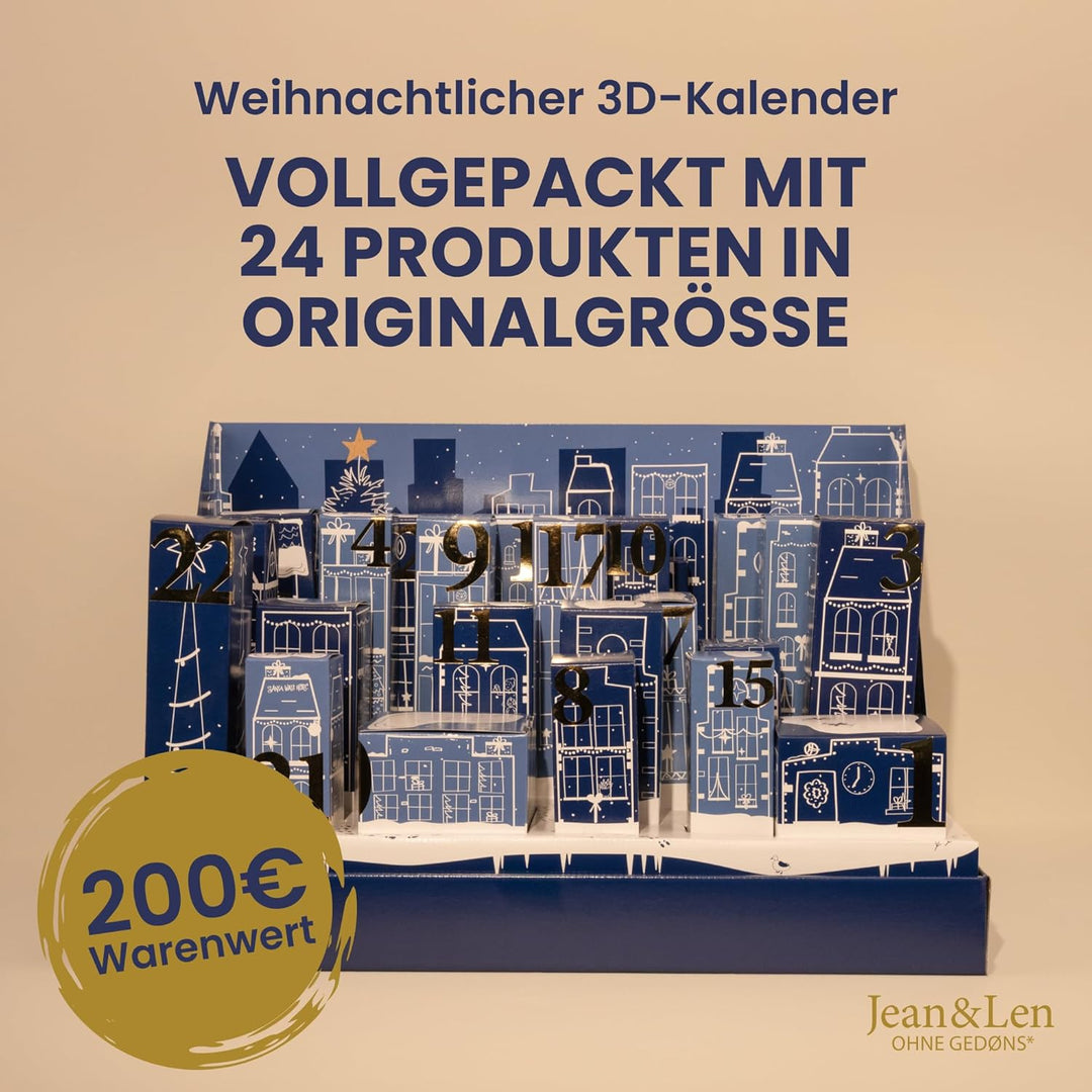 Jean & Len Adventskalender 2025, weihnachtliche 3D DIY-Szenerie, inklusive zwei Rosemary & Ginger De