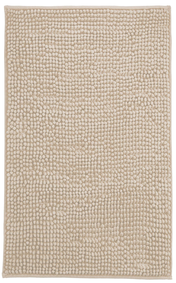 Brandsseller Moderne Chenille Badmatte Duschmatte Badeteppich im Shaggy Style (50x80 cm, Beige) 50x8