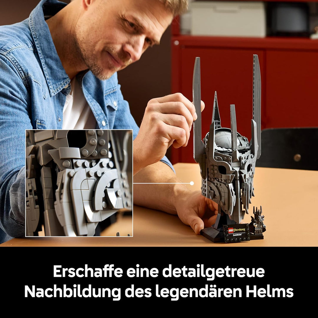 LEGO Icons Der Herr der Ringe: Saurons Helm - Modellbau für Erwachsene zum Ausstellen - inkl. dem Ei