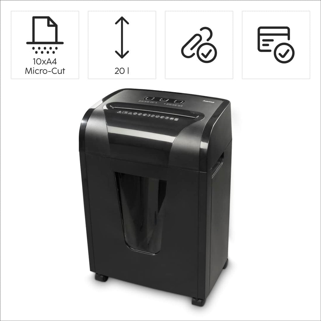 Hama Aktenvernichter Einzug Aktenvernichter professionell Home Office (Partikelschnitt, Schredder, e