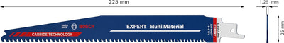 Bosch Professional 3x Expert ‘Multi Material’ S 1156 XHM Säbelsägeblatt (für Gusseisen, Länge 225 mm