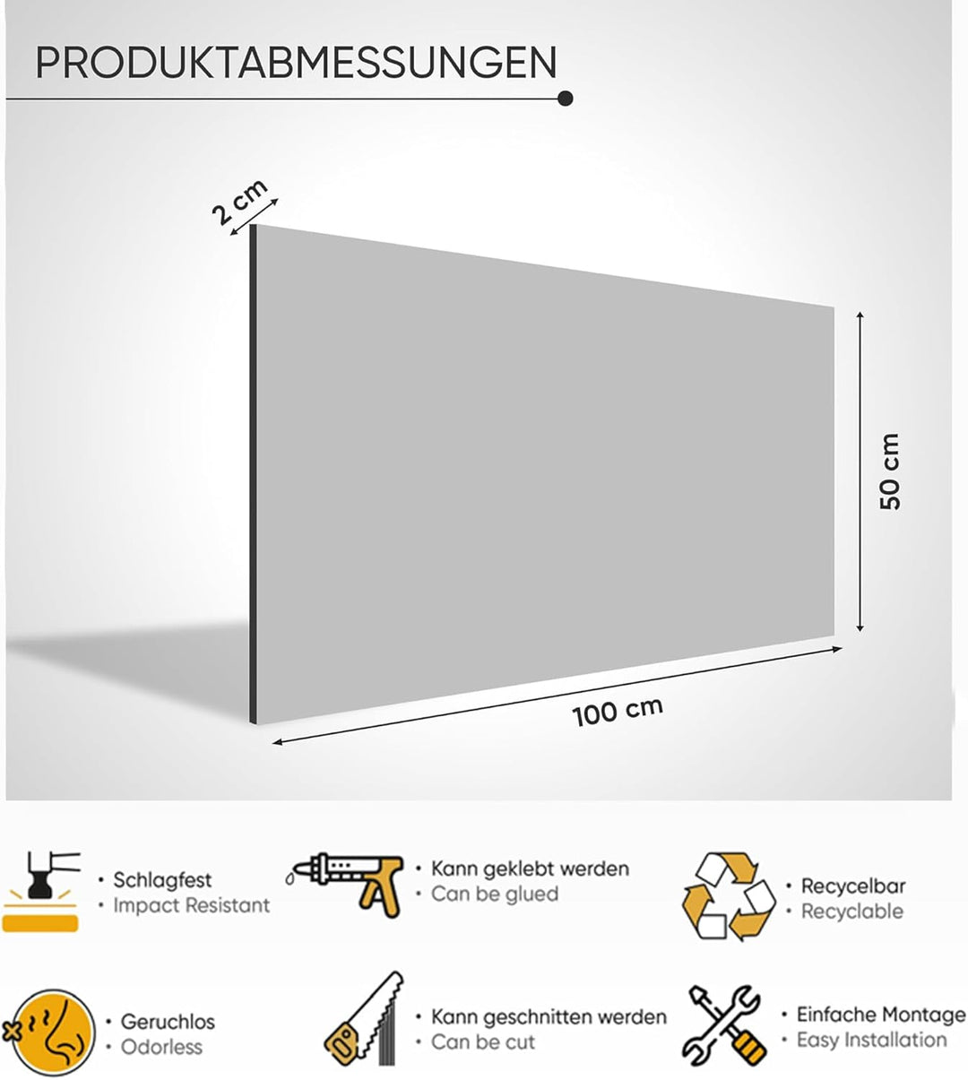 EPS Wandpaneel Lamellenoptik – 50x100 cm – Modern, Leicht, Wärme- & Schalldämmend, DIY Montage – Inn