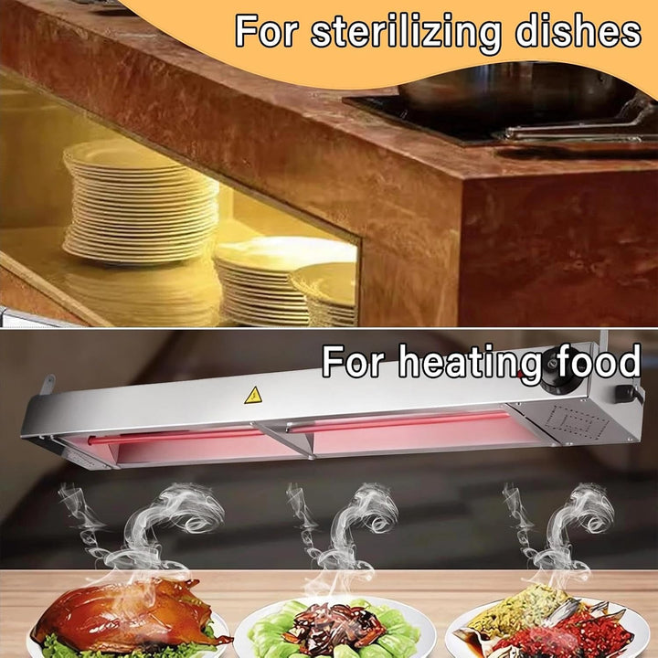 Wärmelampe Küche Gastro, Speisenwärmer Lampe 30-85℃ (1PC, 120cm) | Kommerzielle Gastro Wärmelampe In