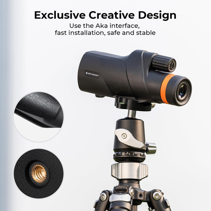 K&F Concept 12x50 HD Monokular Teleskop IP68 Wasserdicht Handy Fernrohr mit Arca-Schnittstelle mit T