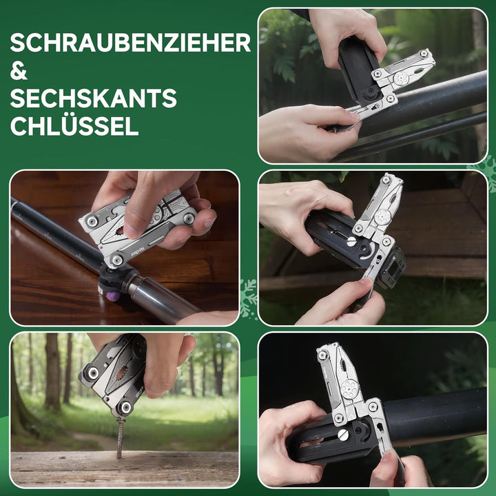 NexTool Faltbares Multitool,Kreditkarten Multi Tool 20 in 1 Edelstahl Wallet Multitool Werkzeug mit