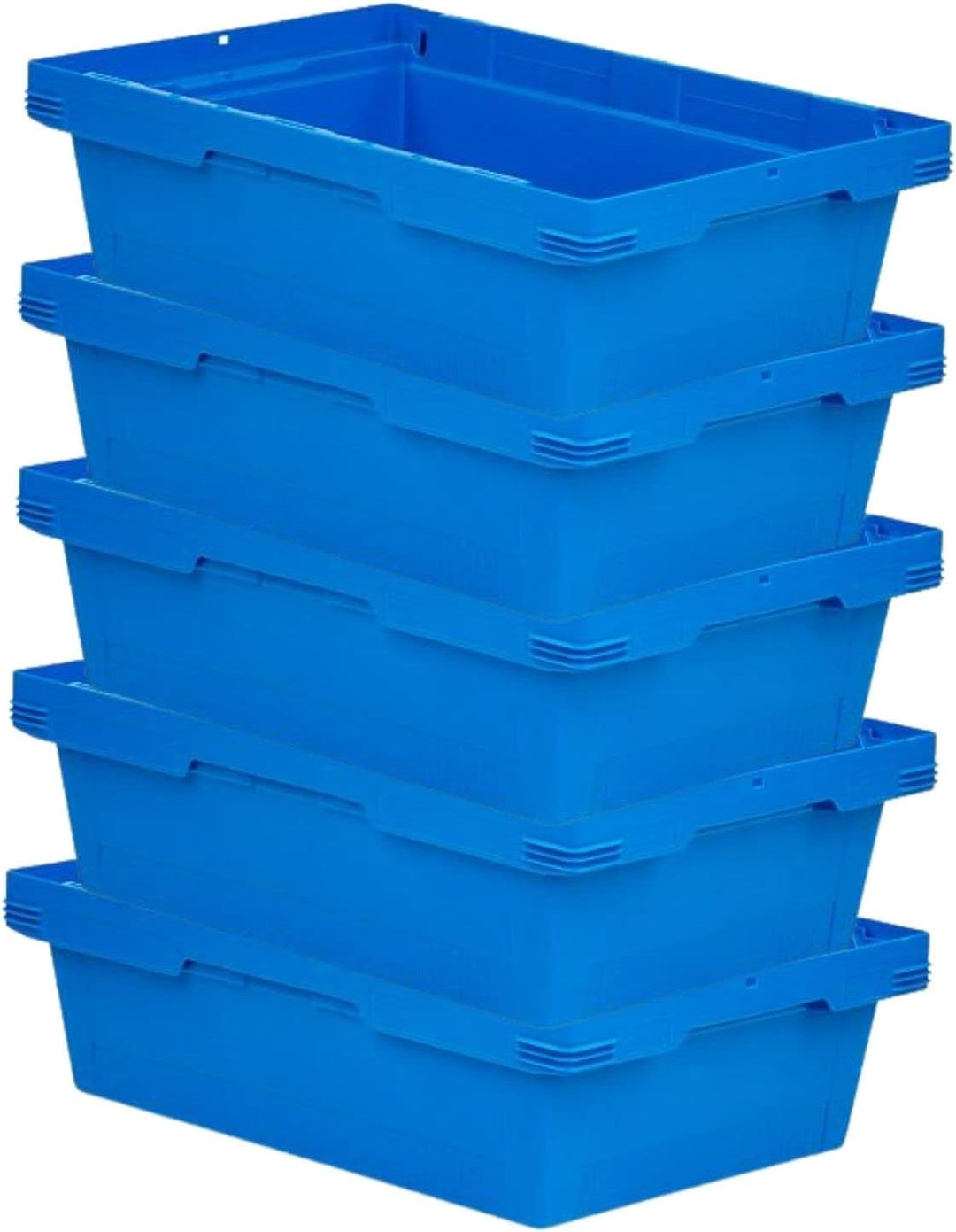 PROREGAL SuperSparSet 5x Conical Mehrweg-Stapelbehälter Blau | HxBxT 17,5x40x60cm | 29 Liter | Lager