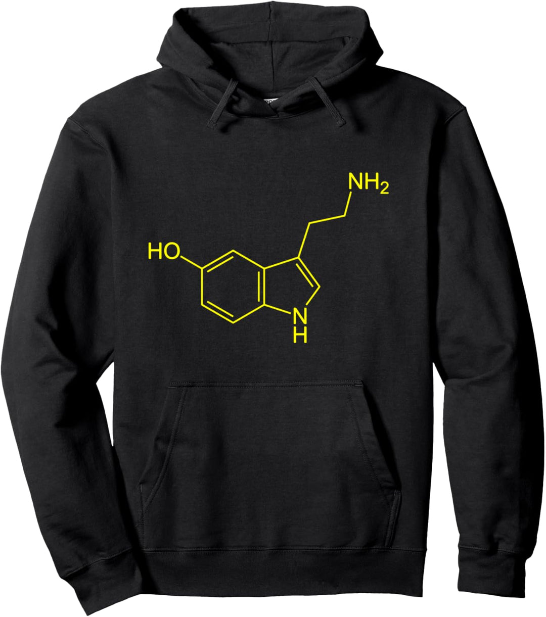 Serotonin Molecule Pullover Hoodie