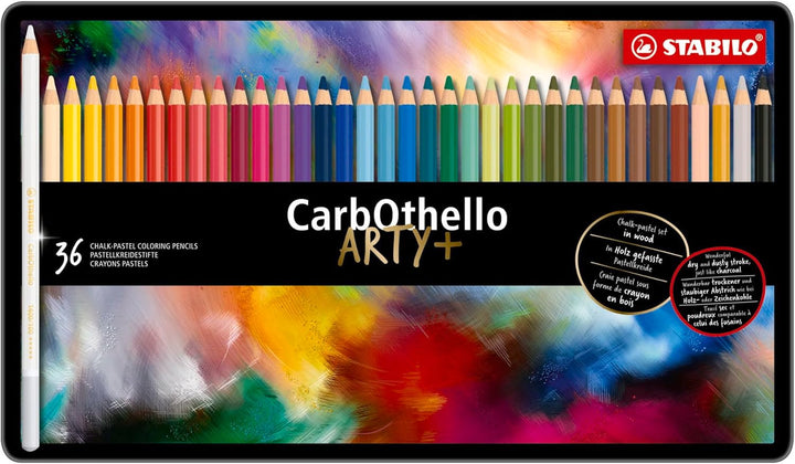 Pastellkreidestift - STABILO CarbOthello - ARTY+ - 36er Metalletui - mit 36 verschiedenen Farben 36e