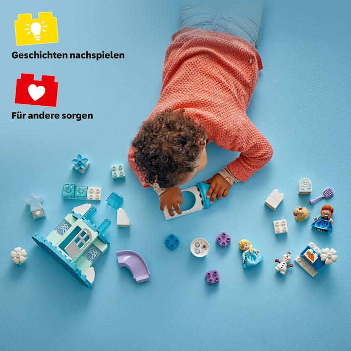 LEGO DUPLO │ Disney Annas und Elsas Party im Eispalast - Frozen Spielzeug mit ELSA Figur, Lichtstein